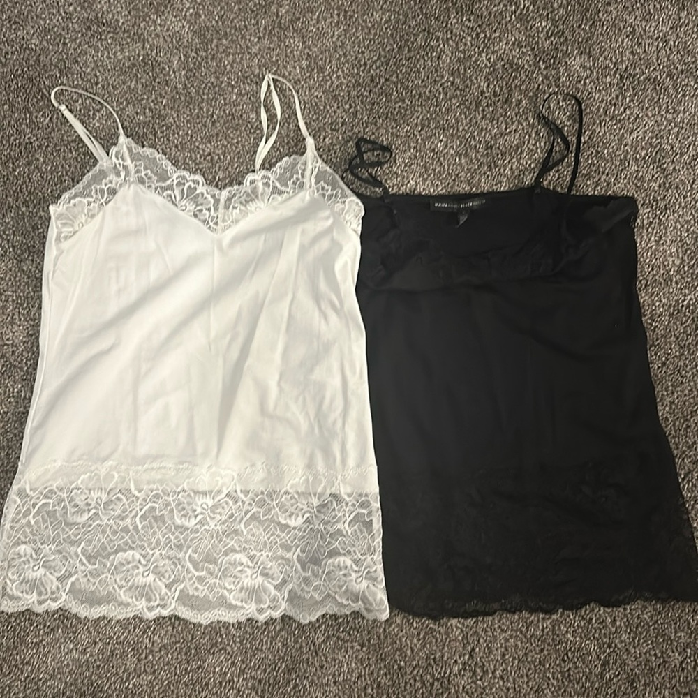 Black and white camisole from White House black market. NWOT. Sold together